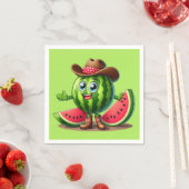 Niedlicher Western Sommerwassermelone Party Serviette (Beispiel)