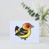 Niedlicher Western Tanager Postkarte (Stehend Vorderseite)