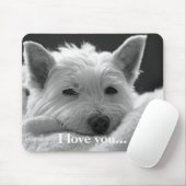 Niedlicher Westhochland-Terrier-Hund Mousepad (Mit Mouse)