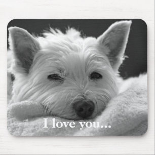 Niedlicher Westhochland-Terrier-Hund Mousepad