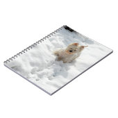 Niedlicher Westie Dog im Snow-Notebook-Journal Notizblock (Linke Seite)