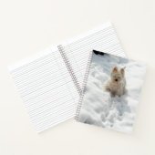Niedlicher Westie Dog im Snow-Notebook-Journal Notizblock (Innenseite)