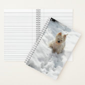 Niedlicher Westie Dog im Snow-Notebook-Journal Notizblock (Innen)