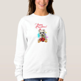 Niedlicher Westie Dog Yappy Weihnachten Sweatshirt
