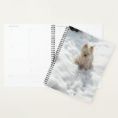 Niedlicher Westie Hund im Schneeplaner Planer (Anzeige)