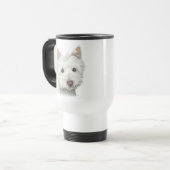 Niedlicher Westie Hund Reisebecher (Vorderseite Links)