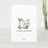 Niedlicher Westie Hund und Paw Art Karte (Rückseite)