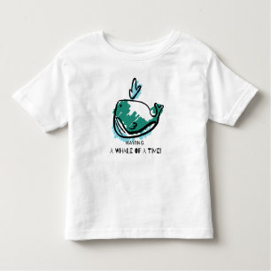 Niedlicher Whale-Cartoon Kleinkind T-shirt