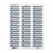 Niedlicher Whale Navy Blue Rücksendeadresse (Vorne)