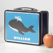 Niedlicher Whale Personalisierter Individuelle Nam Metall Brotdose (Beispiel)