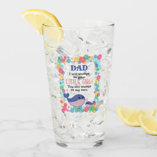 Niedlicher Whale Vater werde ich immer dein kleine Glas (Vorderseite Ice)