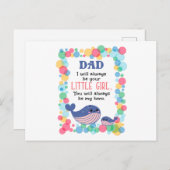 Niedlicher Whale Vater werde ich immer dein kleine Postkarte (Vorne/Hinten)