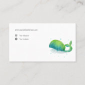 Niedlicher Whale Visitenkarte (Rückseite)