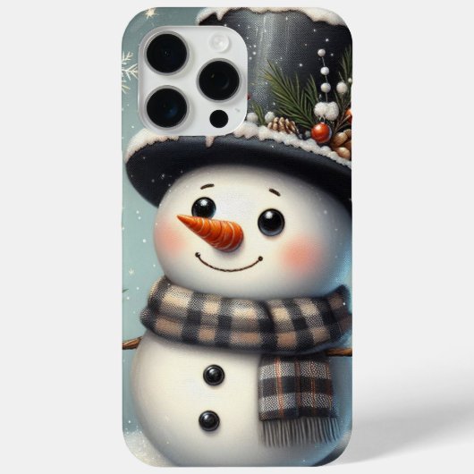 Niedlicher Whimisky Weihnachten/Winterschneemann Case-Mate iPhone Hülle (Rückseite)