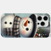 Niedlicher Whimisky Weihnachten/Winterschneemann Case-Mate iPhone Hülle (Rückseite (Horizontal))