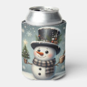 Niedlicher Whimisky Weihnachten/Winterschneemann Dosenkühler (Kanne Vorderseite)