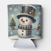 Niedlicher Whimisky Weihnachten/Winterschneemann Dosenkühler (Rückseite)