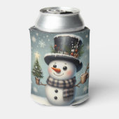 Niedlicher Whimisky Weihnachten/Winterschneemann Dosenkühler (Kanne Rückseite)