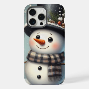 Niedlicher Whimisky Weihnachten/Winterschneemann iPhone 15 Pro Max Hülle