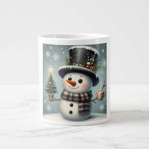 Niedlicher Whimisky Weihnachten/Winterschneemann Jumbo-Tasse