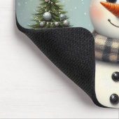 Niedlicher Whimisky Weihnachten/Winterschneemann Mousepad (Ecke)