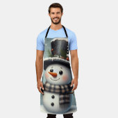 Niedlicher Whimisky Weihnachten/Winterschneemann Schürze (Getragen)