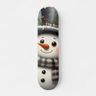 Niedlicher Whimisky Weihnachten/Winterschneemann Skateboard
