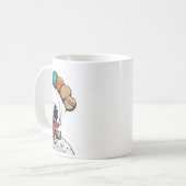 Niedlicher whimsical Astronaut, Weltraum, Planeten Kaffeetasse (Vorderseite Links)