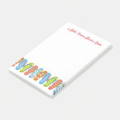 Niedlicher Whimsical Beach Fun Flip Flops kundensp Post-it Klebezettel (angewinkelt)