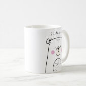 Niedlicher Whimsical Bear Illustration Individuell Kaffeetasse (VorderseiteRechts)