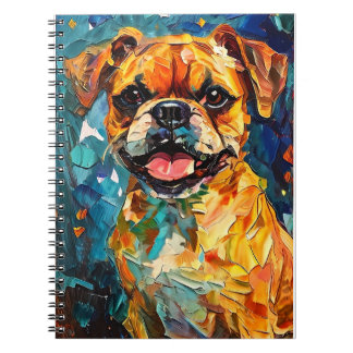 Niedlicher Whimsical Boxer Welpe Notizblock