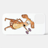 Niedlicher Whimsical Brown Hund Heften Case-Mate iPhone Hülle (Rückseite (Horizontal))
