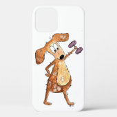 Niedlicher Whimsical Brown Hund Heften Case-Mate iPhone Hülle (Rückseite)