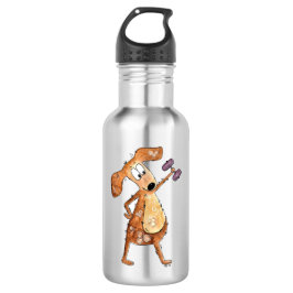Niedlicher Whimsical Brown Hund Heften Edelstahlflasche