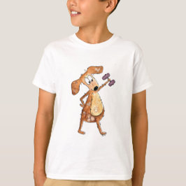 Niedlicher Whimsical Brown Hund Heften T-Shirt