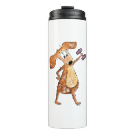 Niedlicher Whimsical Brown Hund Heften Thermosbecher