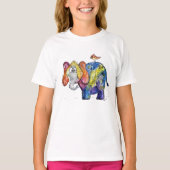 Niedlicher Whimsical Colorful Elephant T - Shirt (Vorderseite)