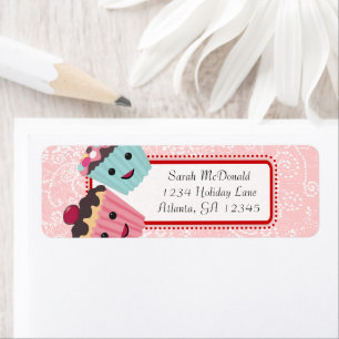 Niedlicher Whimsical Cupcake Swirl Herz Rosa Punkt