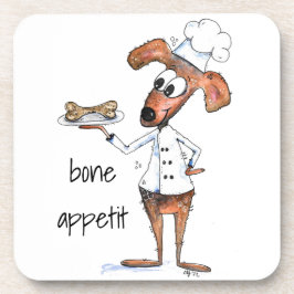 Niedlicher Whimsical Dog Koch Getränkeuntersetzer