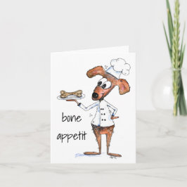 Niedlicher Whimsical Dog Koch Karte