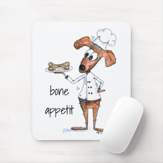 Niedlicher Whimsical Dog Koch Mousepad (Mit Mouse)