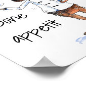 Niedlicher Whimsical Dog Koch Poster (Ecke)