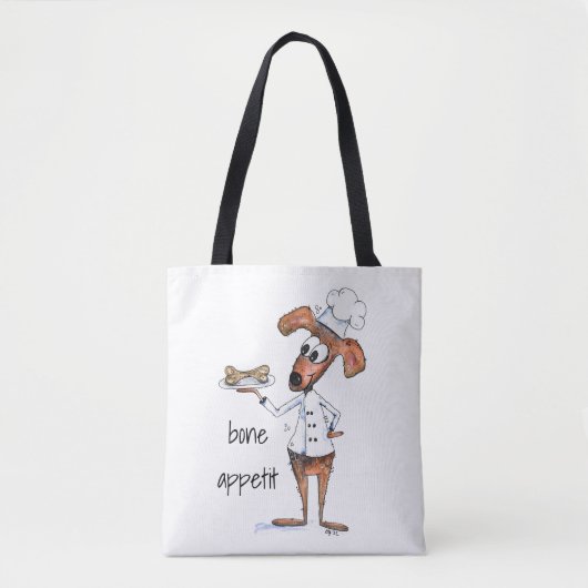 Niedlicher Whimsical Dog Koch Tasche (Vorderseite)