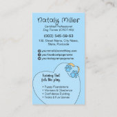 Niedlicher Whimsical Dog Trainer Visitenkarte (Rückseite)