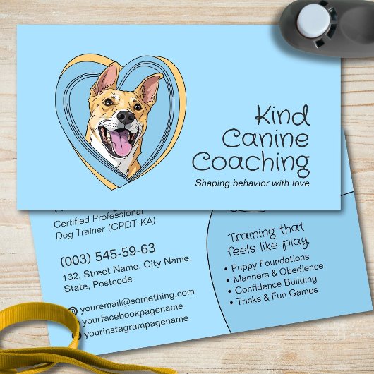 Niedlicher Whimsical Dog Trainer Visitenkarte