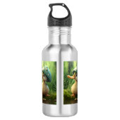 Niedlicher Whimsical Duck Mushroom Hat Personalisi Edelstahlflasche (Rückseite)