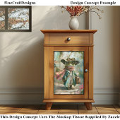 Niedlicher Whimsical Fantasy Frog Decoupage Richti Seidenpapier