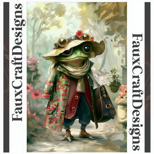 Niedlicher Whimsical Fantasy Frog Decoupage Richti Seidenpapier