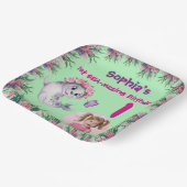 Niedlicher Whimsical Floral Sea Lion Girly Kinderg Pappteller (Gewinkelt)