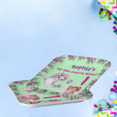 Niedlicher Whimsical Floral Sea Lion Girly Kinderg Pappteller